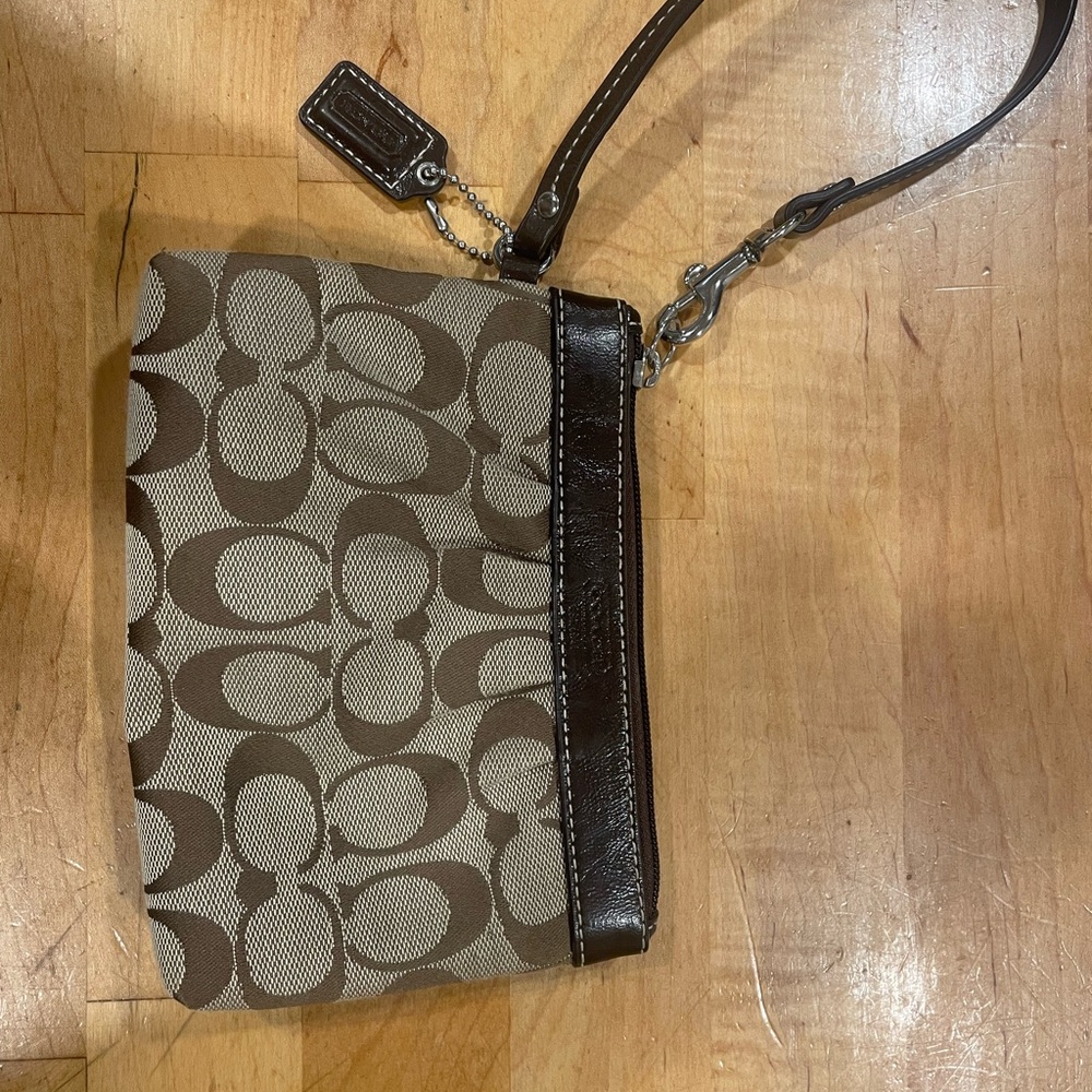 Coach Brown Clutch with Signature Monogram - Picture 2 of 2